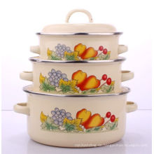 Enamel Casserole 3PCS Set 16/18 / 20cm 111d / dB